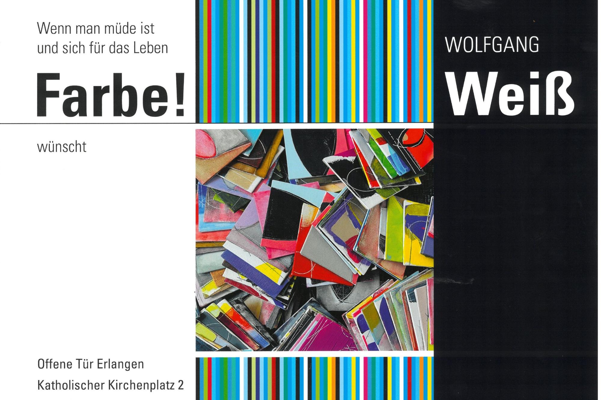 Plakat Ausstellung in Streifen