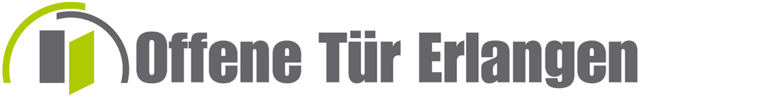 Schriftzug und Logo im Kopf der Homepage der Offenen Tür Erlangen